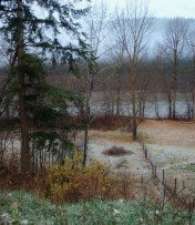 Autumn rain turns to snow, Macalister, B.C.